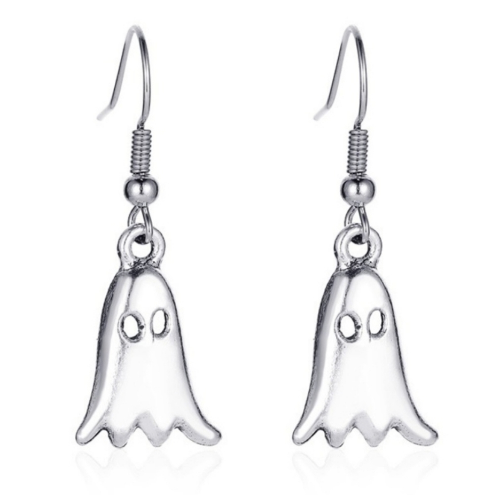 Silver Toned 👻 Ghost Earrings